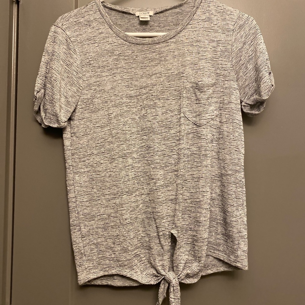 JCrew striped tie tee